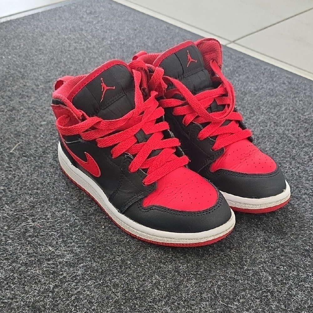 Jordan Red and Black Sneakers